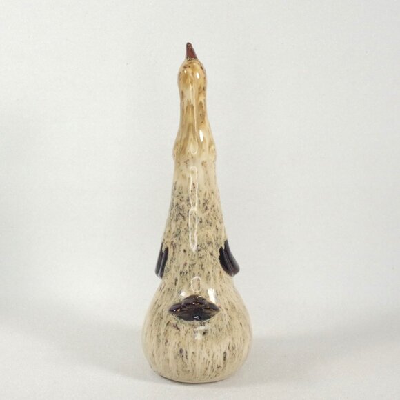 Quirky Art Pottery Chicken Figurine, Ceramic Long Neck Rooster Hen Bird Figurine - Picture 4 of 7